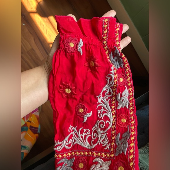 JOHNNY WAS RED floral embroidered tunic - Picture 4 of 5